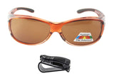 Fit Over Sunglasses Polarized Sunglasses to Wear Over Glasses plus car holder clip