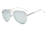 Retro Aviator Polarized Sunglasses Mirrored Lens Metal Frame for Men