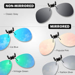 2-Pack Polarized Clip-on Rimless Pilot Lens Driving Sunglasses,JP94