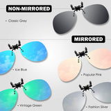 2-Pack Polarized Clip-on Rimless Pilot Lens Driving Sunglasses,JP94