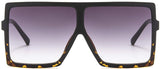 Square Oversized Flat Top Sunglasses for Women and Men