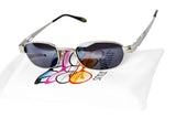V3145-vp Vintage Retro 90s Hippie Hipster Small Lens Oval Metal Sunglasses