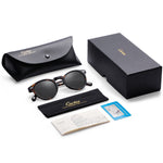 Vintage Round Polarized Sunglasses for Men, 100% UV400 Protection CA5288L