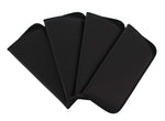 4 Pack Faux Leather Eyeglass Slip Cases In Navy Gray Black Burgundy Hunter Green
