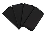 4 Pack Faux Leather Eyeglass Slip Cases In Navy Gray Black Burgundy Hunter Green