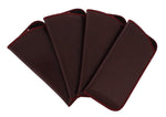 4 Pack Faux Leather Eyeglass Slip Cases In Navy Gray Black Burgundy Hunter Green