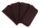 4 Pack Faux Leather Eyeglass Slip Cases In Navy Gray Black Burgundy Hunter Green
