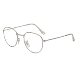 Oval Vintage Designer Round Circle Eye Glasses Metal Frame Clear Lens 51mm