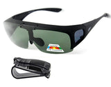Fit Over Polarized Sunglasses Flip Up Driving Glasses Wear Over Glasses Plus Car Clip Holder