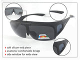 Fit Over Polarized Sunglasses Flip Up Driving Glasses Wear Over Glasses Plus Car Clip Holder