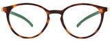 Round Prescription Eyeglasses Glasses Frame Eyewear with Acetate B Titanium for Women Men 9105