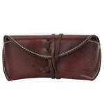 Unisex Handmade Vegetable Tanned Leather Hard Eyeglass Case Sunglasses Holder