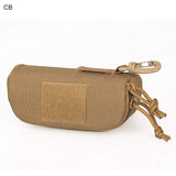 Tactical Molle Sunglasses Case Outdoor Portable Anti-Shock 1000D Nylon Hard Clamshell Carry Glasses Case