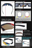 Polarized Sports Sunglasses, UV400 Protection,with 5 Interchangeable Lenses, TR90 Lightweight Frame, Cycling Glasses for Men and Women for Running Skiing Fishing Driving Hiking Riding