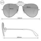 - Top Wire Bridgeless Bar Modern Aviator Pilot Style Sunglasses
