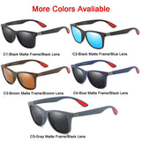 Mens Wayfarer Sunglasses New Style Polarized Driving Glasses Matte Black Frame
