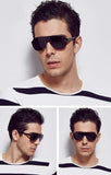 Men's Polarized Shield Sunglasses with Semi Rimless Unbreakable Frame LM061
