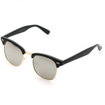 - Half Frame Retro Semi-Rimless Style Sunglasses Retro Mirror Lens Sunglasses