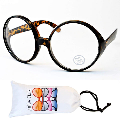 V3094-vp  2 3/8 Oversized Round Eyeglasses