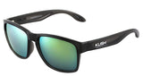 KUSH mirrored Classic Wayfarer Style Mirror Lens Black Frame horned Sunglasses