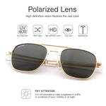 Aviator Sunglasses Polarized For Men Women Square Mirror Metal Frame Sun Glasses