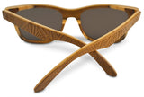 Wood Sunglasses made from Maple -100% polarized lenses in a wayfarer that floats