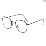 Oval Vintage Designer Round Circle Eye Glasses Metal Frame Clear Lens 51mm