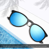 Polarized Sunglasses for Women Vintage Retro Round Mirrored Lens