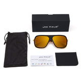 Flat Top Mirrored Designer Sunglasses Square Clear Lenses Metal Shades Men Women