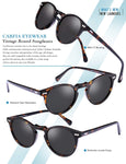 Vintage Round Polarized Sunglasses for Men, 100% UV400 Protection CA5288L