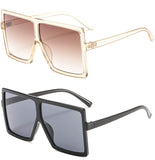 Square Oversized Flat Top Sunglasses for Women and Men