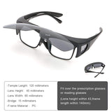 Wrap Around Polarized Sunglasses - Fit Over Prescription Rx Glasses/Myopic Glasses/Reading Glasses/Presbyopic Glasses