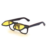 Polarized Clip on Sunglasses Flip up Mirrored Eyeglasses Men Women