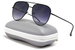 - Oversized Flat Lens Fashion Designer Inspired Aviator Sunglasses