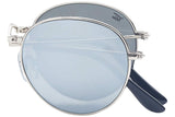 Polarized Folding Round Sunglasses With Premium Cleaning Cloth and Leather Case