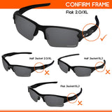 Performance Replacement Lenses for Oakley Flak 2.0 XL Sunglass Polarized Etched