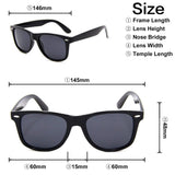 Classic Square Retro Mirrored Lens Polarized Designer Sunglasses