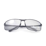 /Polarized Photochromic Lens Day and Night Al-Mg Frame Driving Photosensitive Sunglasses for Men