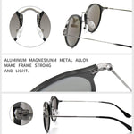 Vintage Round Polarized Sunglasses Small Circle Sun Glasses For Men/Women