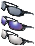 3 Pairs Motorcycle Riding Glasses Padded Frame Lens Block 100% UVB for Outdoor Activity Sport