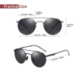 Round Retro Polarized Sunglasses for Men Women Unisex Wayfarer TAC Lens Alloy Frame UV400 Anti-Reflective Steampunk
