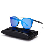 Unisex Retro Classic Rimless Sunglasses One Piece Mirrored Square