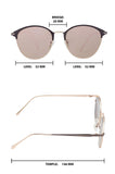 Men Women Round Sunglasses, Two Tone Frame, UV400 Protection, Light Weight
