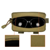 Tactical Sunglasses Case, Tactical Zipper Portable Eyeglasses Carrying Case Sunglasses Hard Case Glasses Pouch