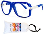 A172-vp Retro Nerd Rectangular Square Aviator Turbo Glasses Eyeglasses