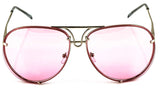 Aviator Poshe Oceanic Lens Twirl Metal Design Frames Sunglasses