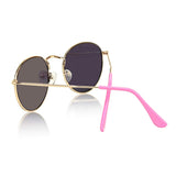 Classic Mirrored Flat Lens Round Sunglasses For Women/Men UV400