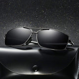 Driving Polarized Sunglasses For Men Al-Mg Metal Ultra Light Golf Fishing Sunglasses