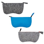 (3PCS) Portable Zipper Soft Case Eyesglasses Box Makeup Pouch Purse Bag