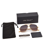 Oversize Aviator Sunglasses Gradient Clear Lens Pilot Metal Eyeglasses Men Women